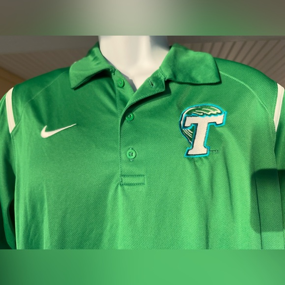 Tulane University Like NEW NIKE DriFit Golf Polo Medium 3 button - Picture 2 of 5